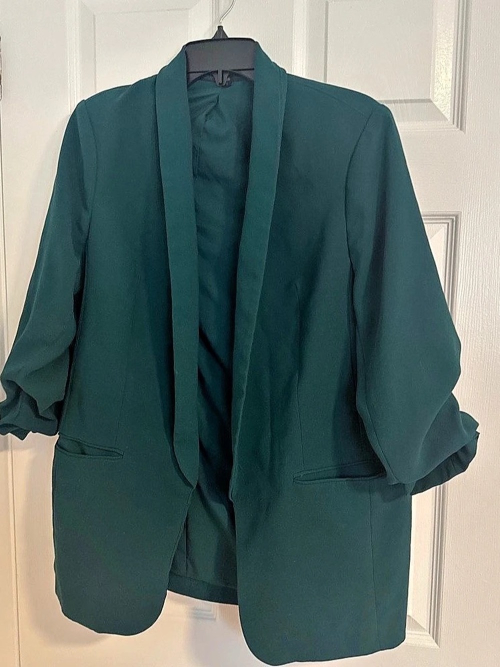Green Open Front Blazer Like New